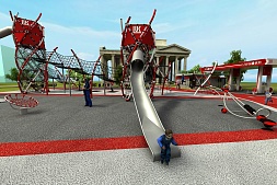 Готовые решения Кастомизированная современная детская площадка Berliner Seilfabrik