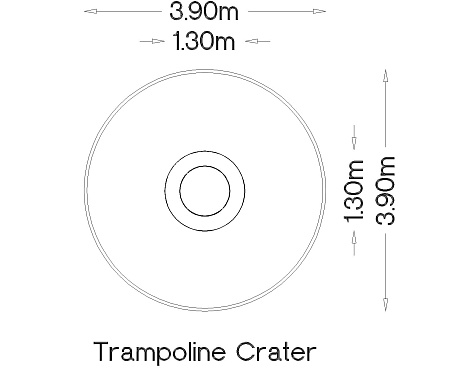 Батут Trampoline Crater round