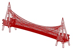 Подвесной канатный мост. Лиственница
